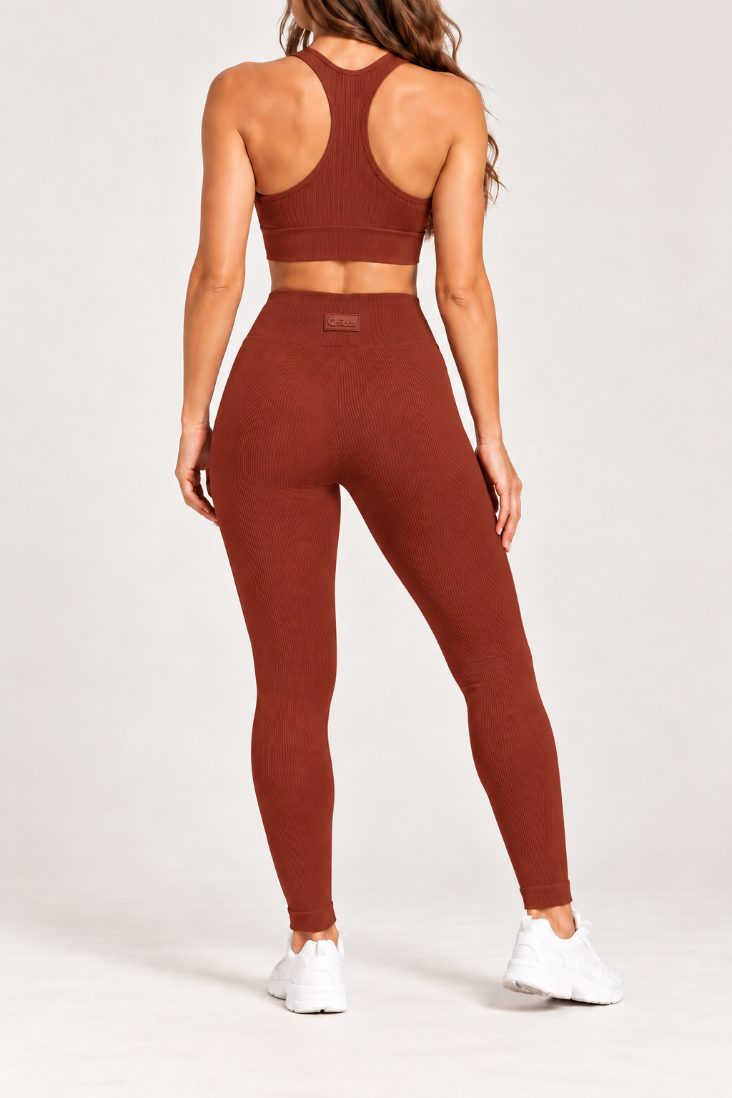 Ribbed Legging-rust