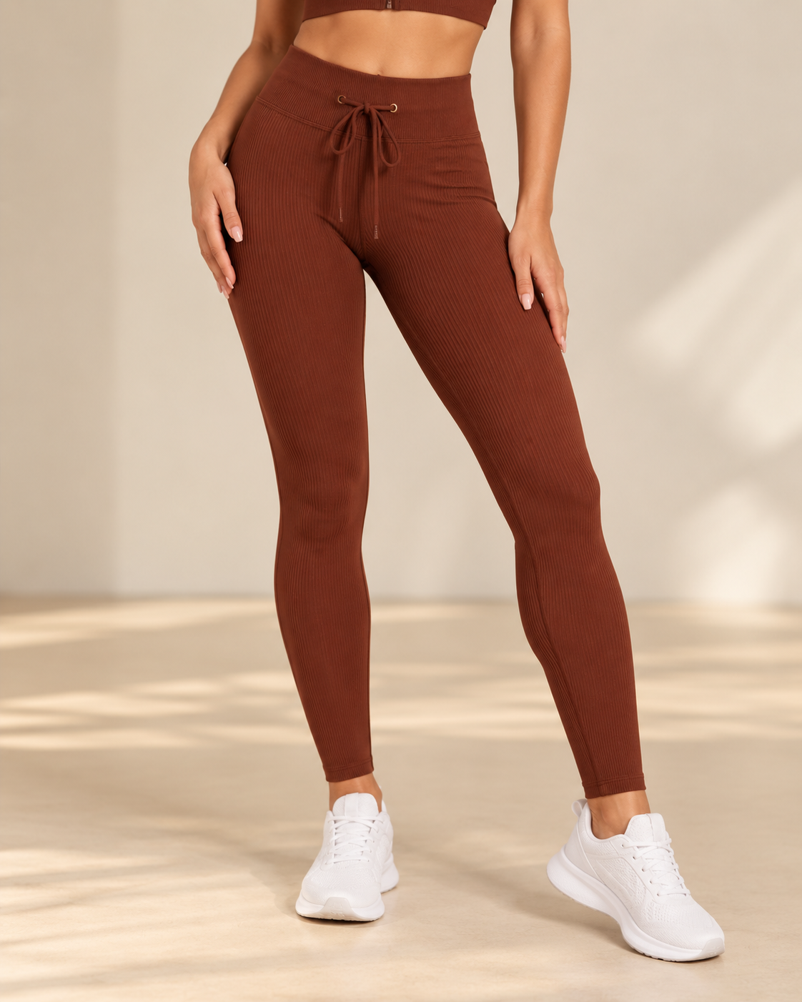 Ribbed Legging-rust