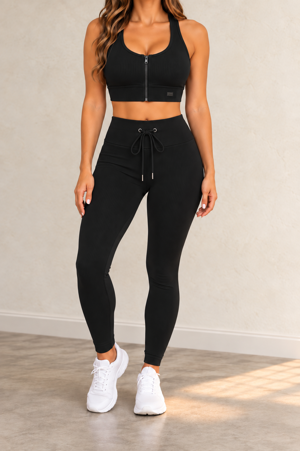Ribbed Legging-Black